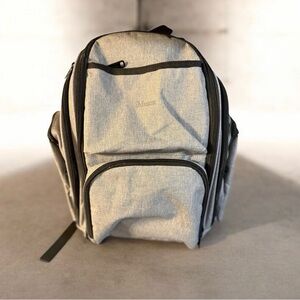 NWOT Mancro Laptop Backpack, Business Water Resistant Diaper Bag Gray Black